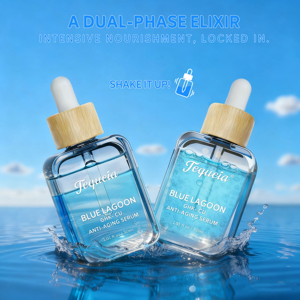 TEQUEIA Blue Copper Peptide Repair Serum | GHK-Cu Anti-Aging Face Serum