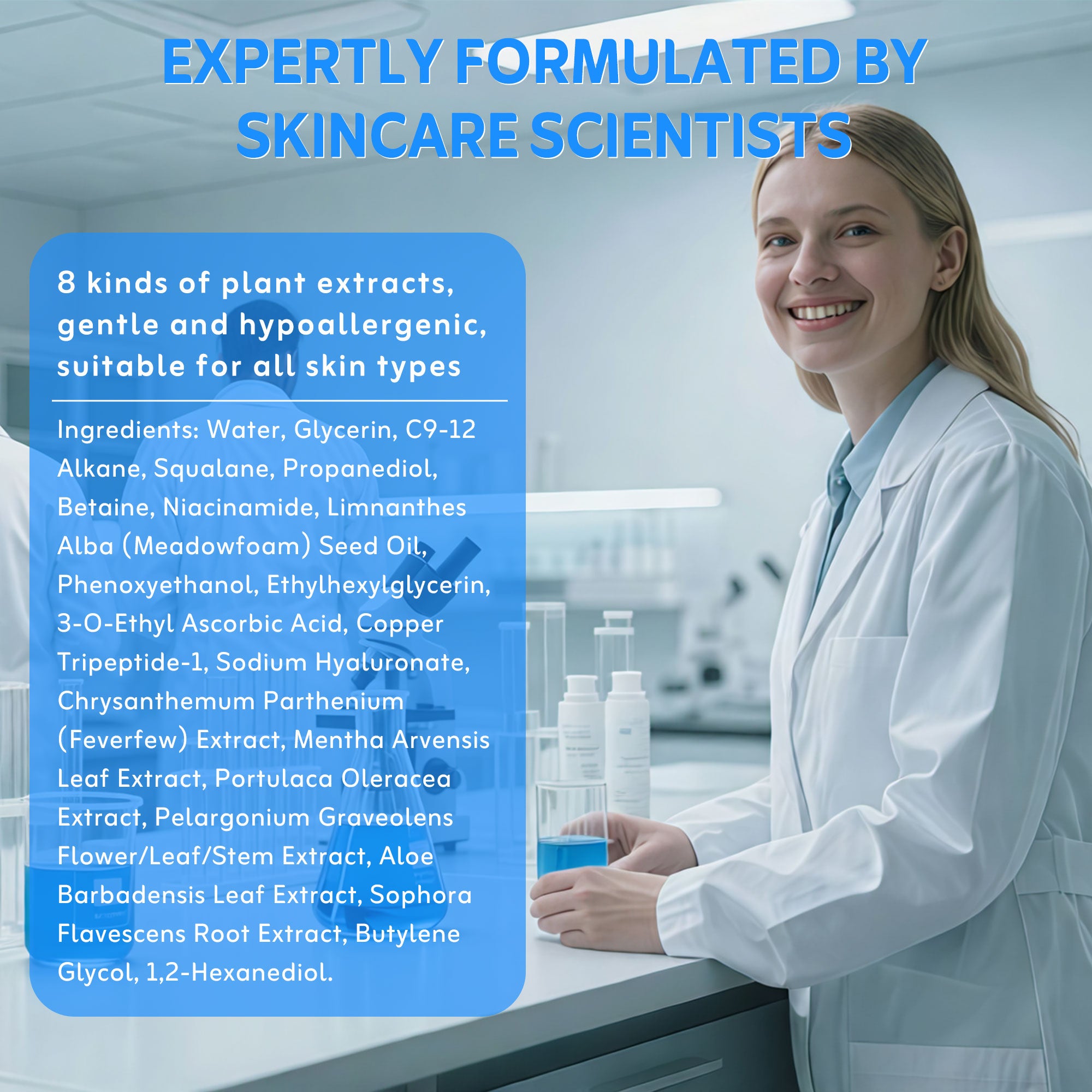 TEQUEIA Blue Copper Peptide Repair Serum | GHK-Cu Anti-Aging Face Serum